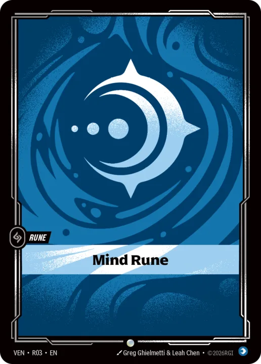 Riftbound Rune: Mind Rune. [NO TEXT]