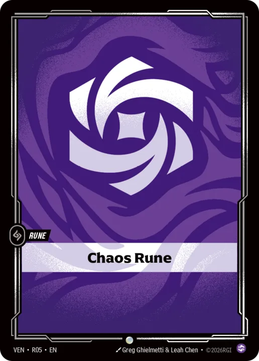 Riftbound Rune: Chaos Rune. [NO TEXT]