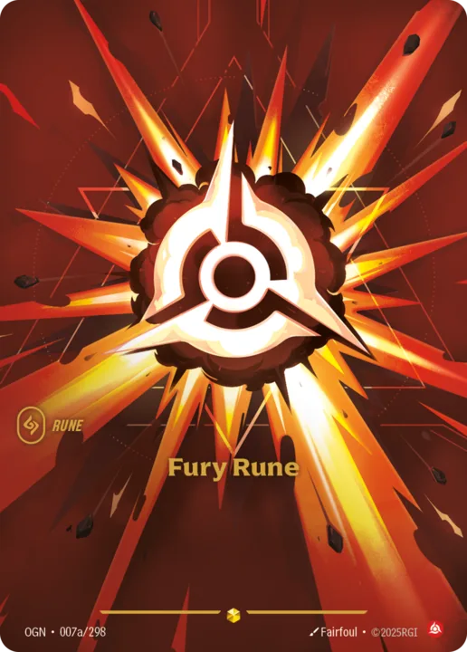 Riftbound Rune: Fury Rune.